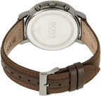Hugo Boss Spirit 1513690 Grey Case Silver Dial Brown Textile Men's Watch