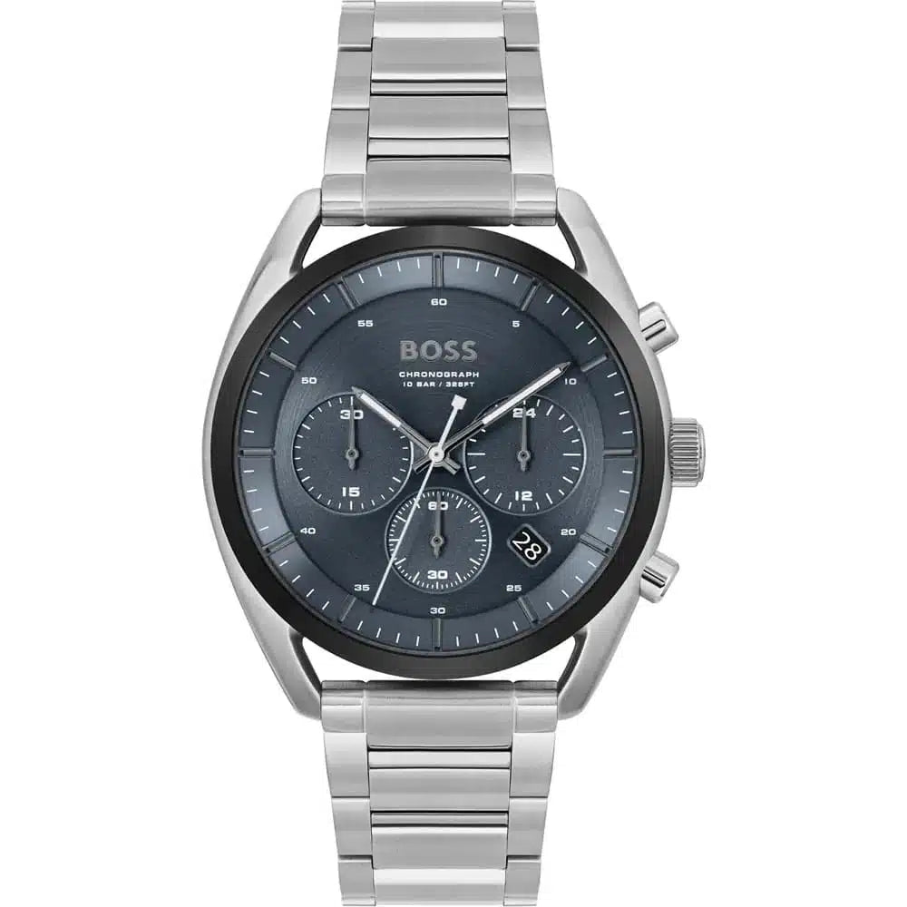 Hugo Boss Top 1514093 Silver-Tone Blue Dial Chronograph Men's Watch