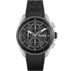 Hugo Boss Volane 1513953 Silver Case Black Rubber Strap Men's Watch