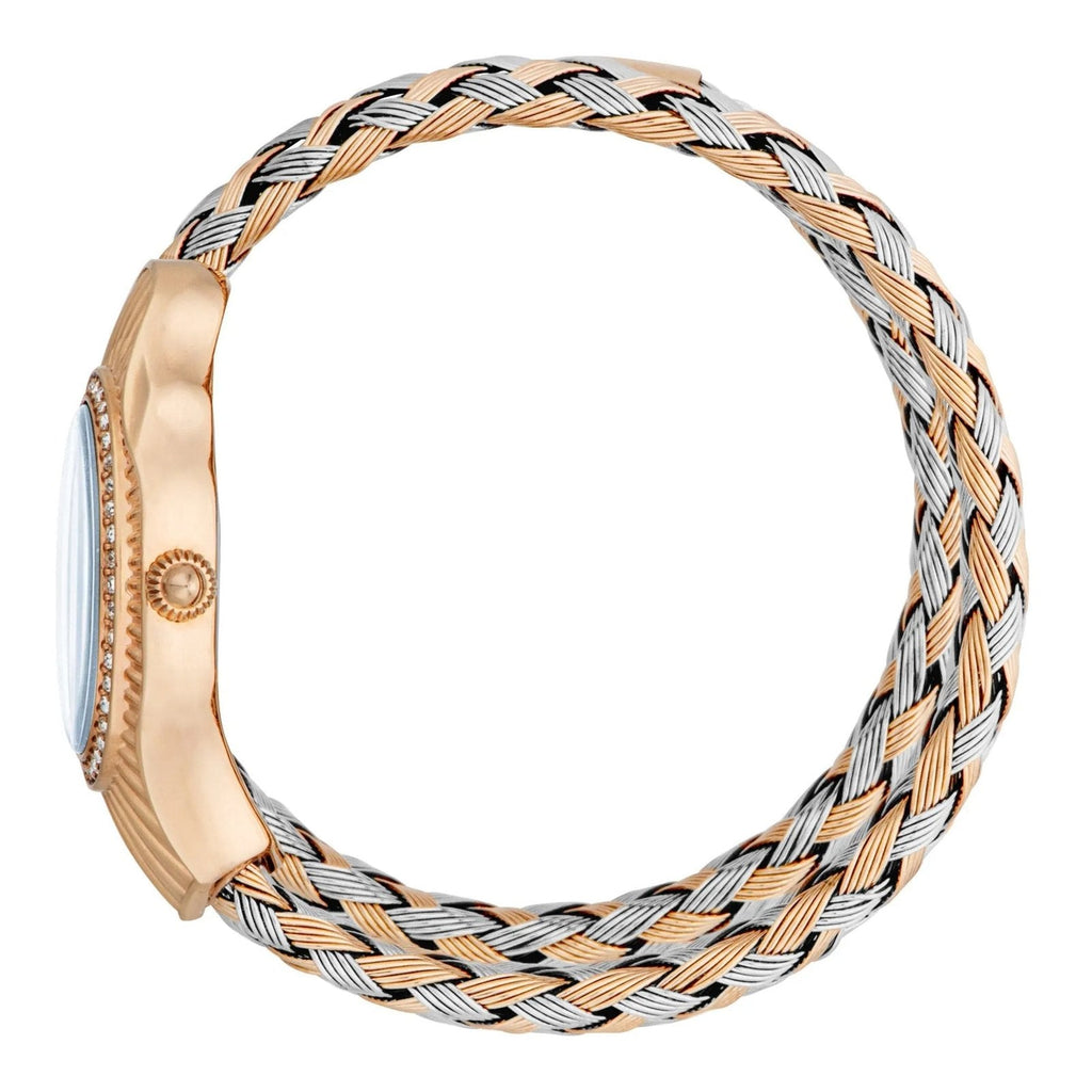 Just Cavalli Signature Snake Twined Two-Tones RG Blue Women's Watch (Model JC1L305M0065)