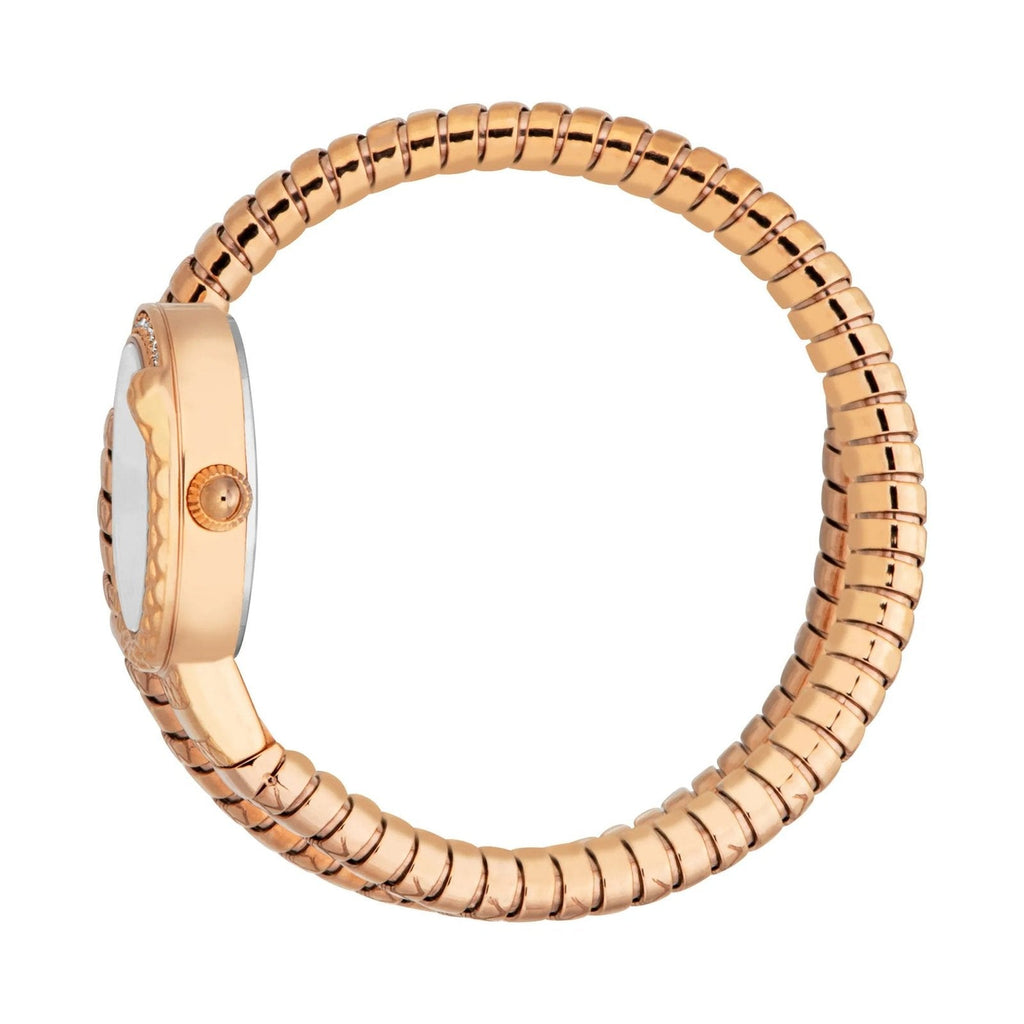 Just Cavalli Signature Snake Cerchio Snake Rose Gold Silver Grey Women's Watch (Model JC1L301M0045)