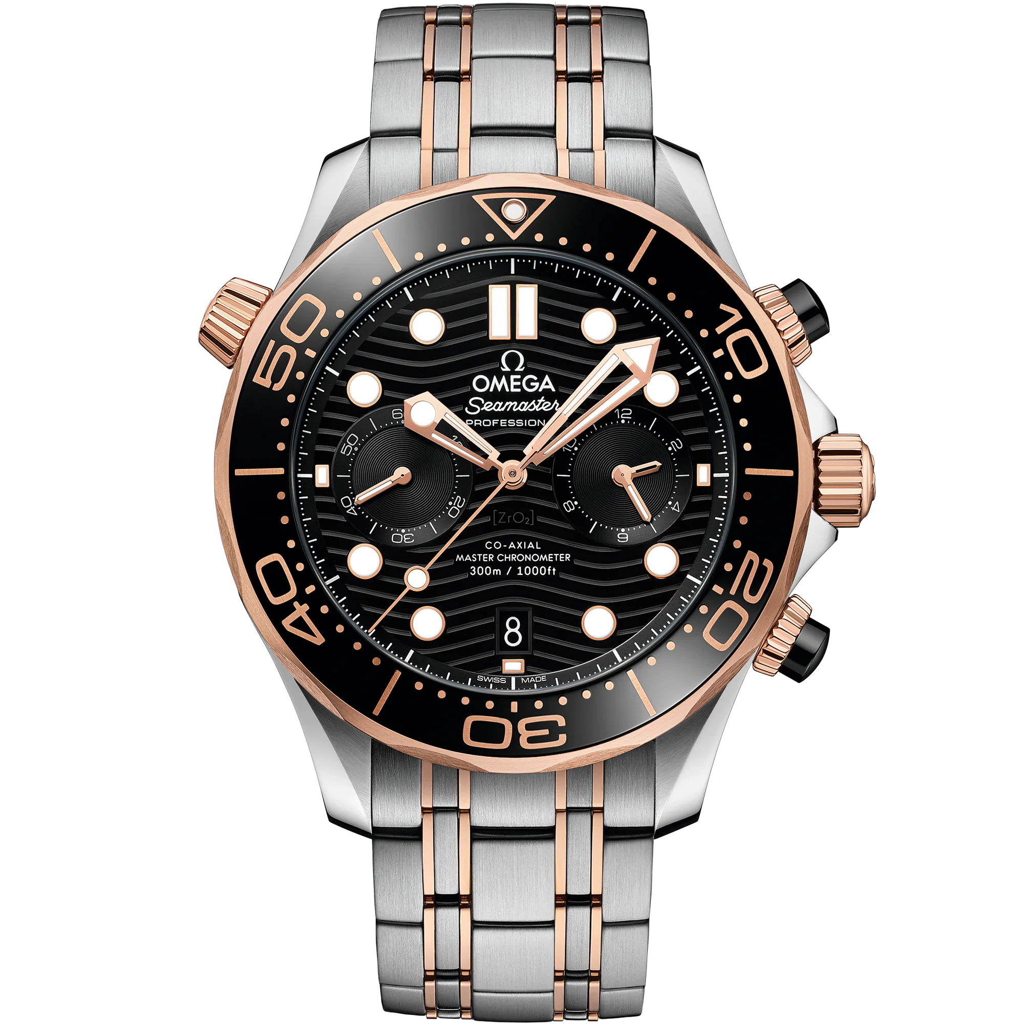 Omega Seamaster Diver 300M Steel ‑ Sedna Gold on steel Sedna Gold Automatic size 44mm