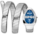 Just Cavalli Signature Snake Vezzoso Blue Steel Ø22 mm Women's Watch (Model JC1L230M0025)