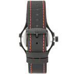 Maserati Potenza R8851108010 Black Case Black Leather Red Stitching Watch