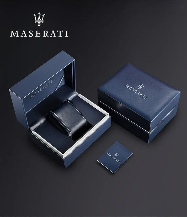 Maserati Competizione R8853100013 Silver Fluted Bezel Blue Dial Watch