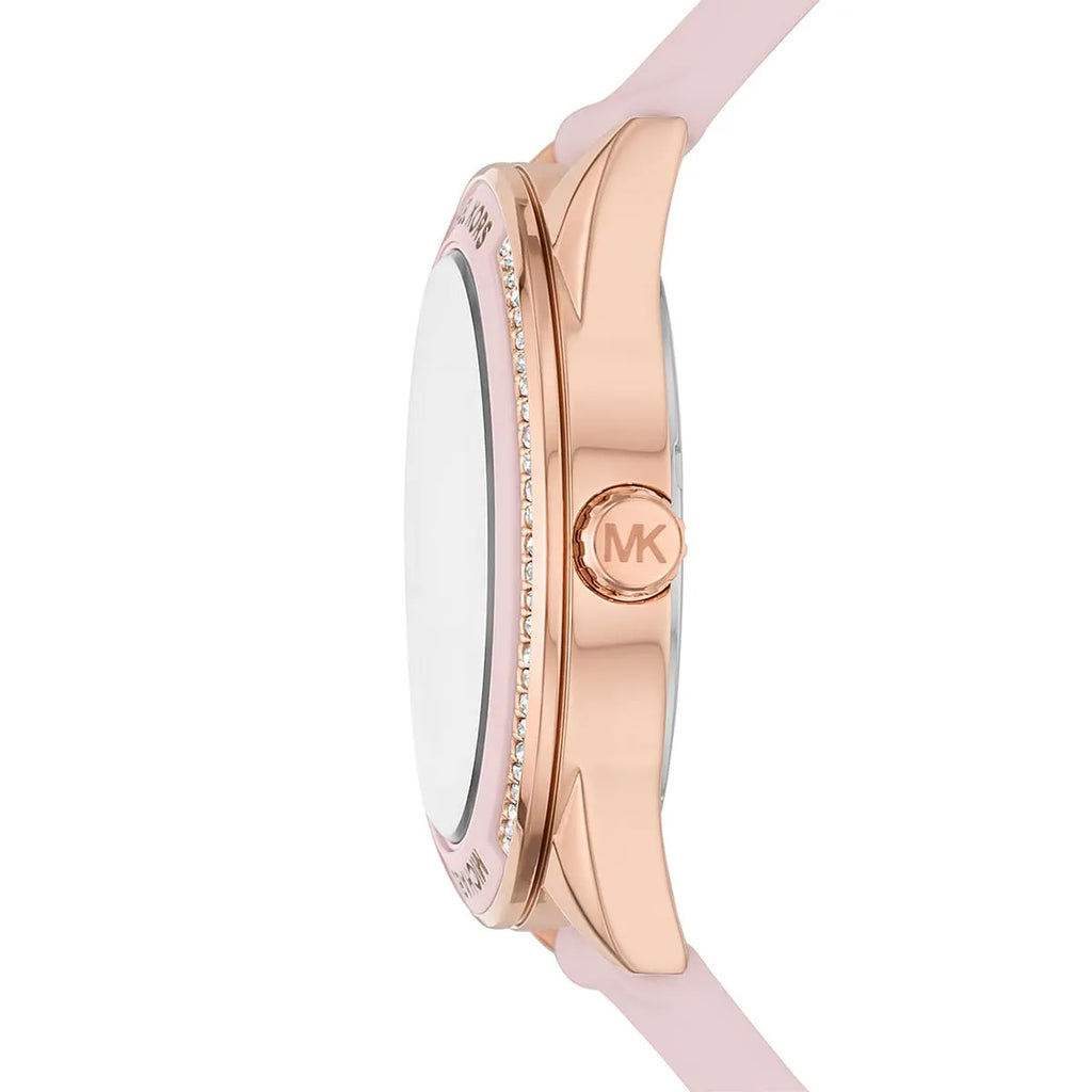 Michael Kors Jessa MK6946 Rose Gold-Tone Pink Dial Pink Rubber Women's Watch