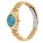 Michael Kors Lexington Mini MK4813 Gold Tone Turquoise Stone Dial Watch