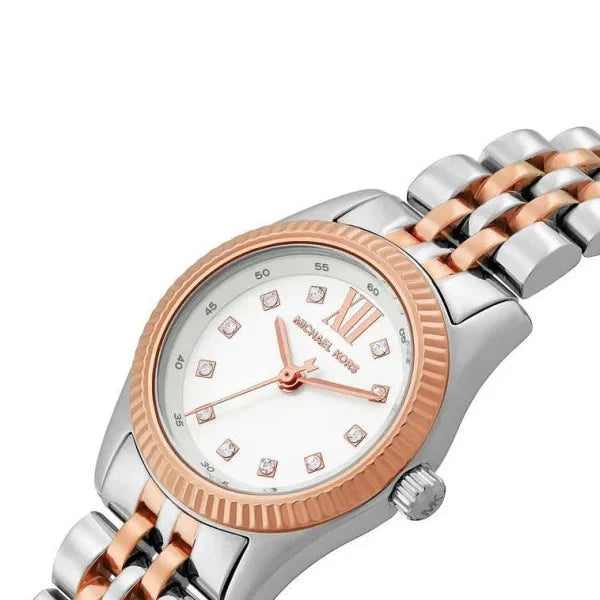 Michael Kors Lexington MK4817 Two-Tone Silver & Rose Gold Crystal Watch