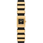 Michael Kors Darrington MK4887 Square Gold Tone Black Leather Women Watch