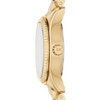 Michael Kors Petite Lexington MK7578 Gold Tone Tiger's Eye Dial Watch