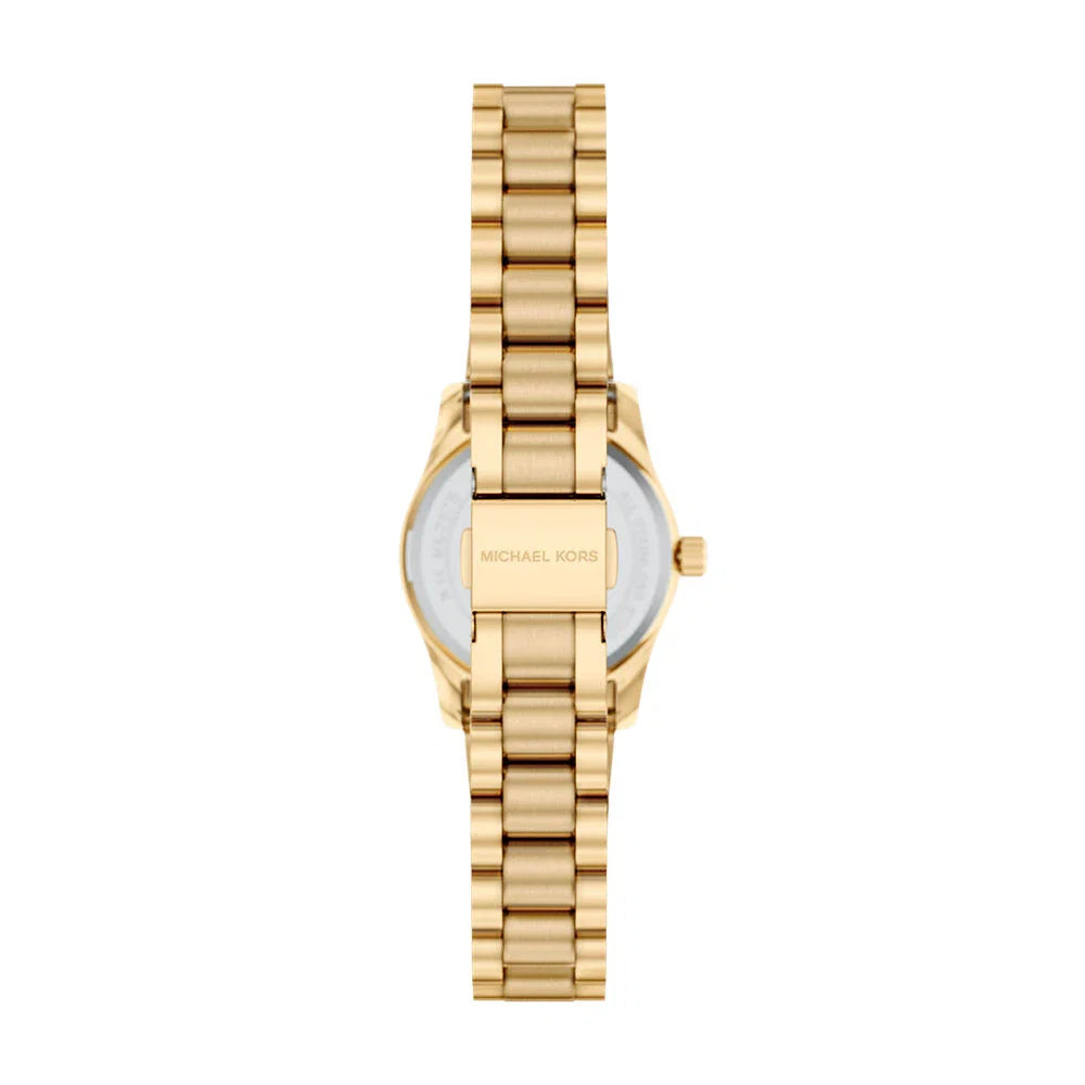 Michael Kors Petite Lexington MK7578 Gold Tone Tiger's Eye Dial Watch