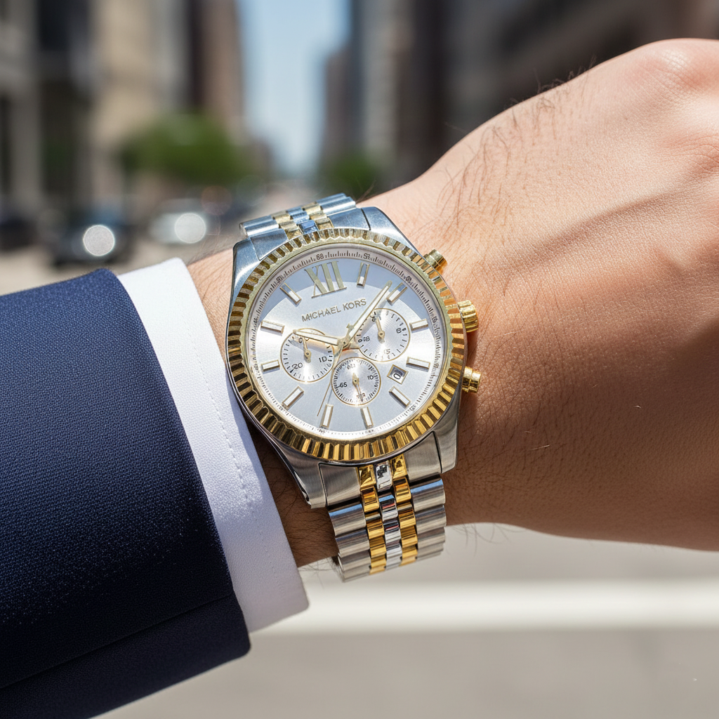 Michael Kors Lexington MK8344 Two-Tone Chronograph Watch