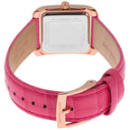 Michael Kors Emery MK2984 Rectangular Rose Gold Tone Pink Leather Women Watch