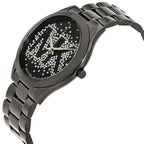 Michael Kors MK3589 Runway Slim Women’s Black Crystal Dial Stainless Steel Watch