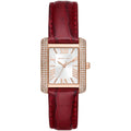 Michael Kors Emery MK4689 White Dial Red Leather Strap Women's Watch