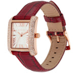 Michael Kors Emery MK4689 White Dial Red Leather Strap Women's Watch