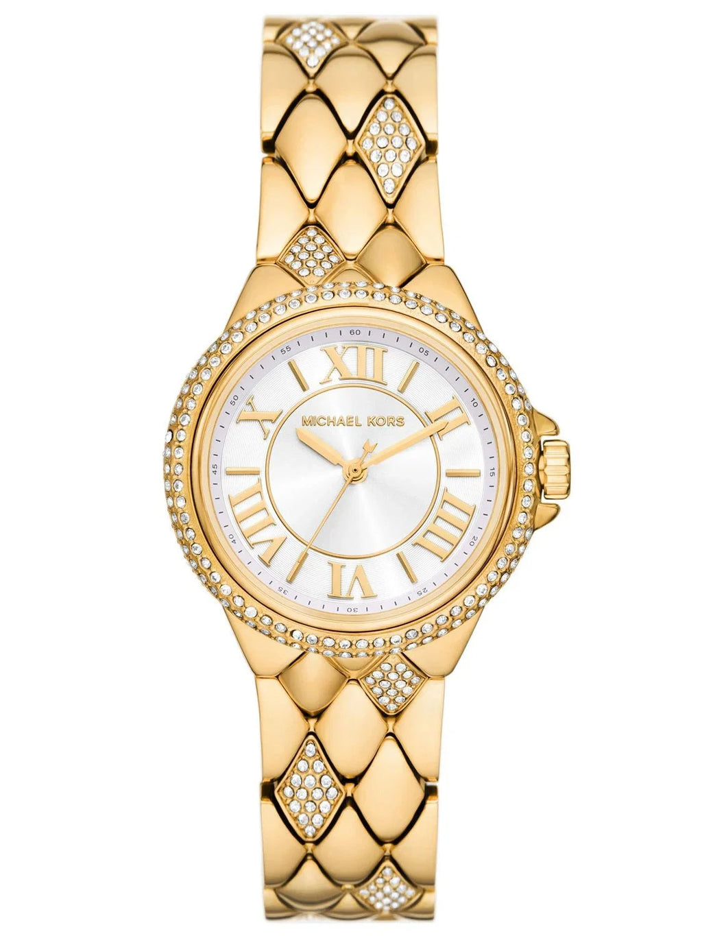 Michael Kors Camille MK4801 Silver White Dial Gold-Tone Stainless Steel Women's Watch