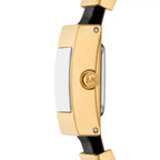 Michael Kors Darrington MK4887 Square Gold Tone Black Leather Women Watch