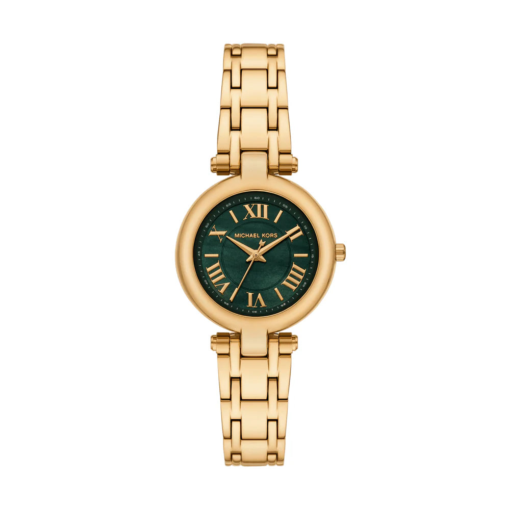Michael Kors Lennox MK4892 Gold-Tone Green Mother of Pearl Women's Watch