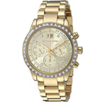 Michael Kors Brinkley MK6187 Women’s Gold Dial Gold-Tone Chronograph Watch