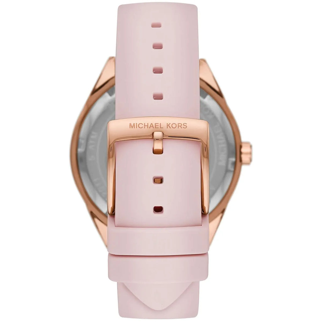 Michael Kors Jessa MK6946 Rose Gold-Tone Pink Dial Pink Rubber Women's Watch