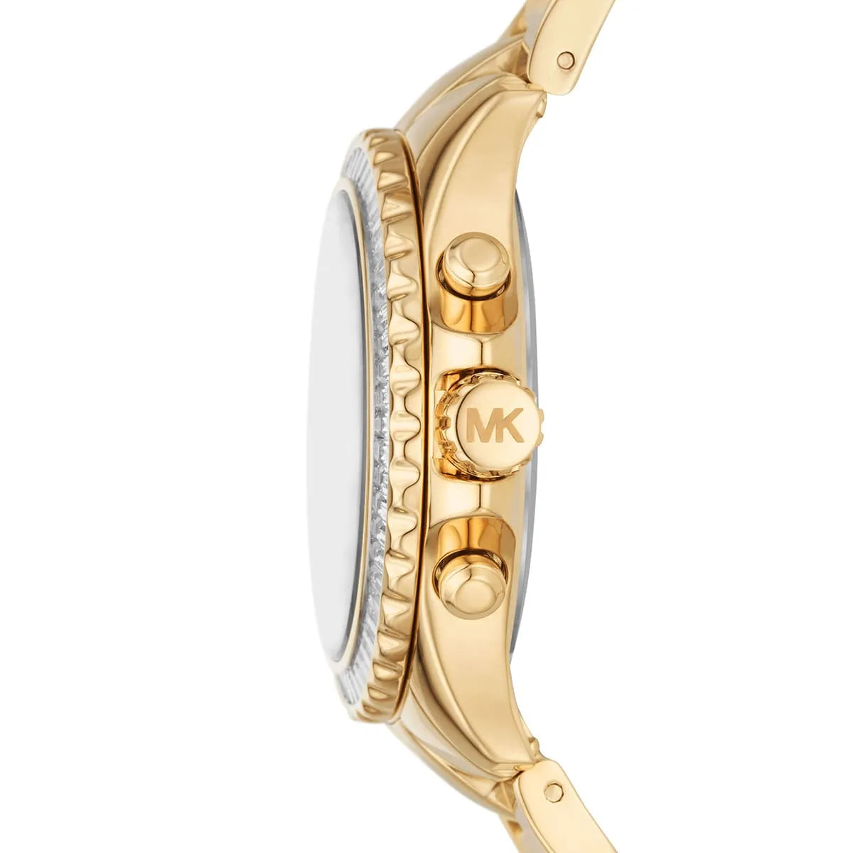 Michael Kors Everest MK7212 Gold-Tone Baguette Crystal Bezel Women's Watch