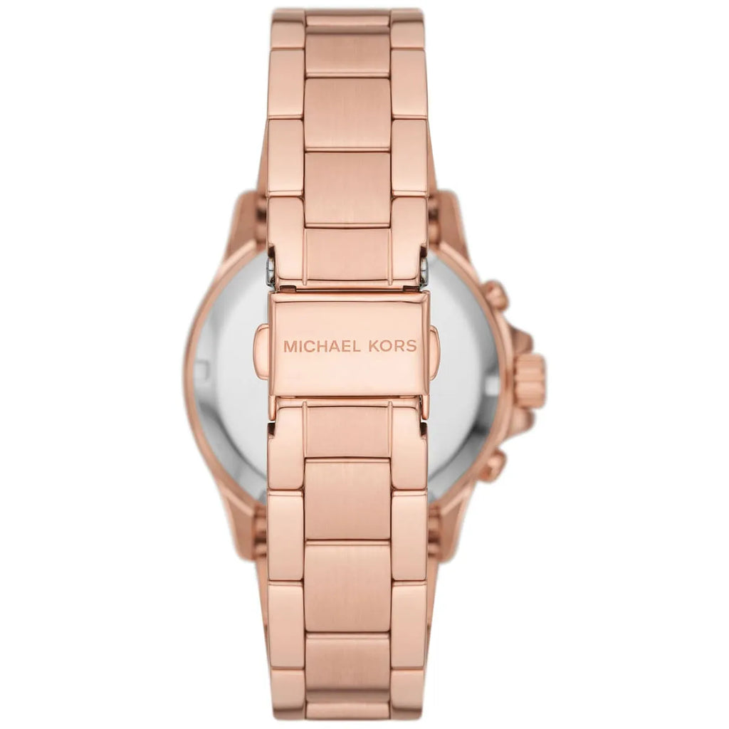 Michael Kors Everest MK7213 Rose Gold Tone Baguette Crystal Bezel Women's Watch