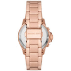 Michael Kors Everest MK7213 Rose Gold Tone Baguette Crystal Bezel Women's Watch
