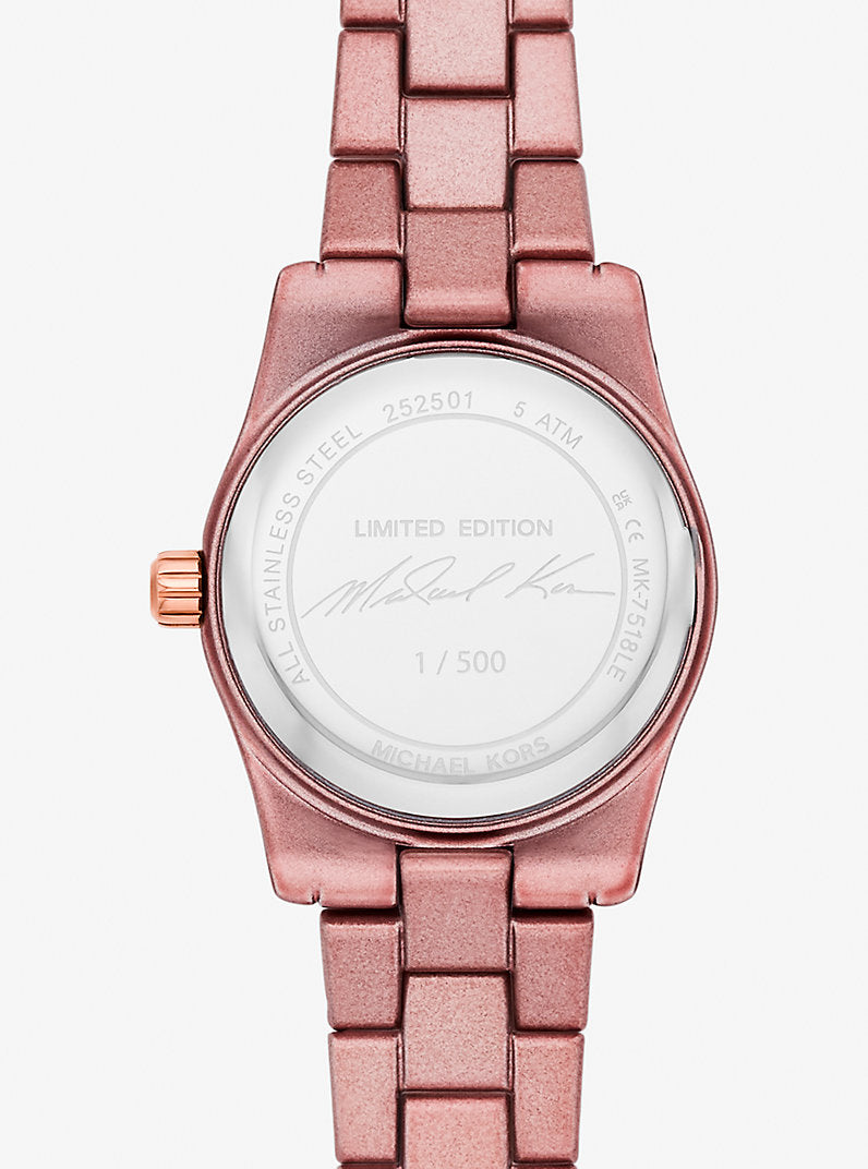 Michael Kors Petite Lexington MK7518LE Limited Edition Dusty Rose Stainless Steel Women's Watch