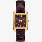 Michael Kors Emery MKo1116 Burgundy Dial Leopard Print Leather Strap Women's Watch