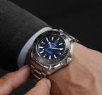 Omega Seamaster Planet Ocean 6000M Co Axial Master Chronometer Blue Dial Silver Steel Strap Watch for Men Automatic size 43.5mm