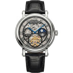Patek Philippe Men’s Black Sunray Dial Silver-Tone Watch