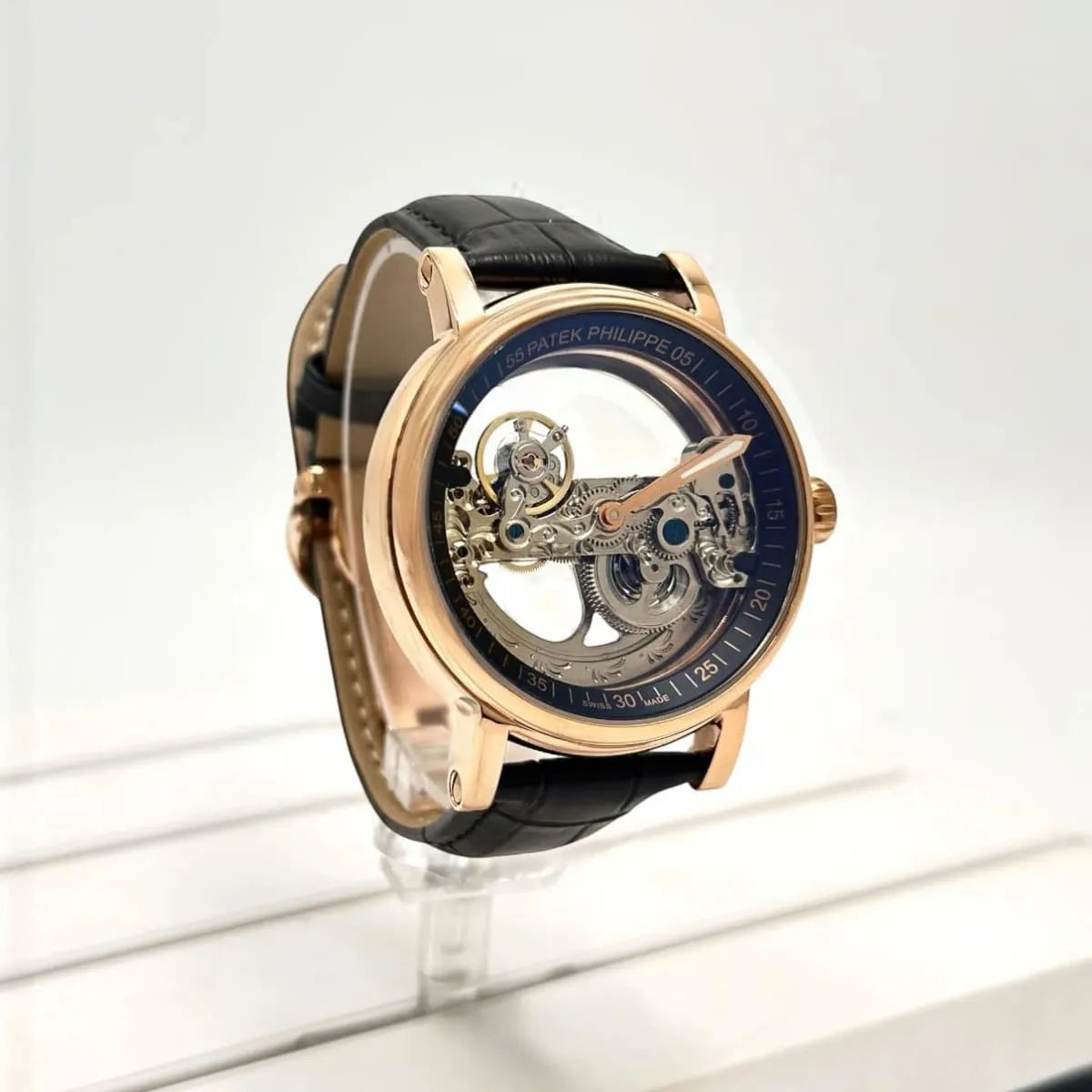 Patek Philippe Men’s Skeleton Dial Rose Gold Tone Watch