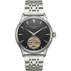 Patek Philippe Men’s Black Textured Dial Open-Heart Watch