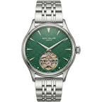 Patek Philippe Men’s Green Textured Dial Open-Heart Watch