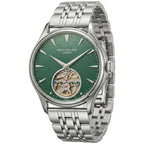 Patek Philippe Men’s Green Textured Dial Open-Heart Watch