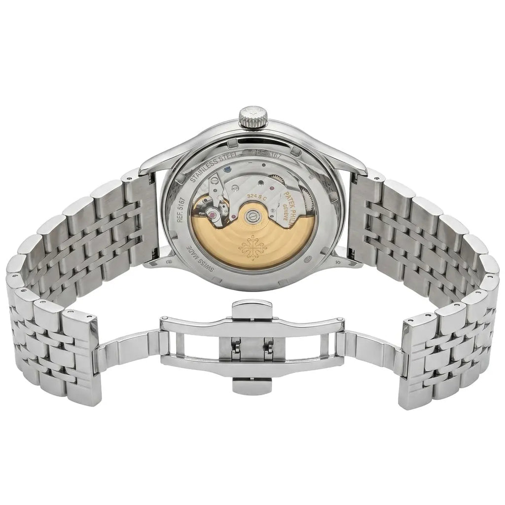 Patek Philippe Men’s Green Textured Dial Open-Heart Watch