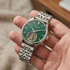 Patek Philippe Men’s Green Textured Dial Open-Heart Watch