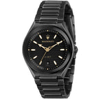 Maserati Triconic R8853139004 All Black Gold Accents Metal Men's Watch