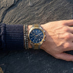 Maserati Attrazione R8853151008 Two-Tone Gold Blue Dial Men's Watch