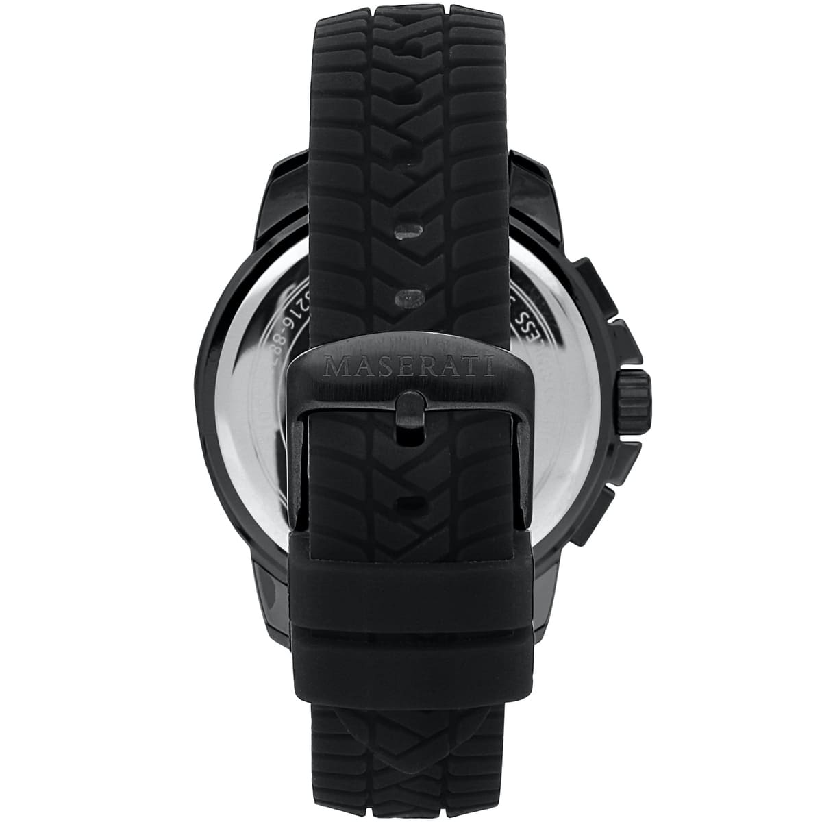 Maserati Successo R8871621010 Black Case White Dial Rubber Men's Watch