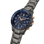 Maserati Sfida R8873640001 Gunmetal Blue Dial Metal Men's Watch