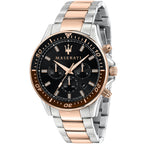 Maserati Sfida R8873640009 Two-Tone Rose Gold Black Dial Men's Watch