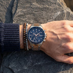 Maserati Sfida Chronograph R8873640012 Two-Tone Rose Gold Blue Dial Watch