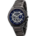 Maserati Stile R8873642012 Gunmetal Grey Blue Skeleton Men's Watch