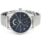 Tommy Hilfiger Kane 1710401 Silver Case Blue Dial Steel Men's Watch