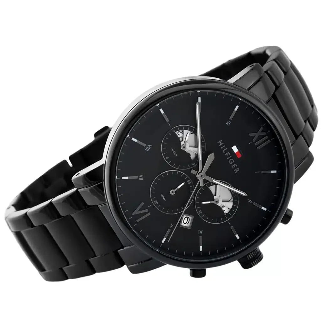 Tommy Hilfiger Evan 1710410 All-Black Roman Dial Men's Watch