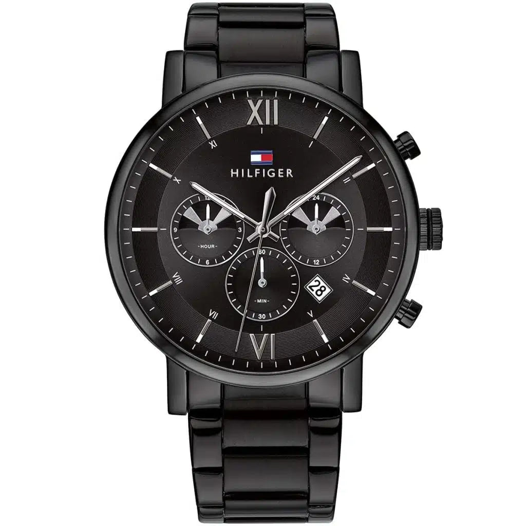 Tommy Hilfiger Evan 1710410 All-Black Roman Dial Men's Watch