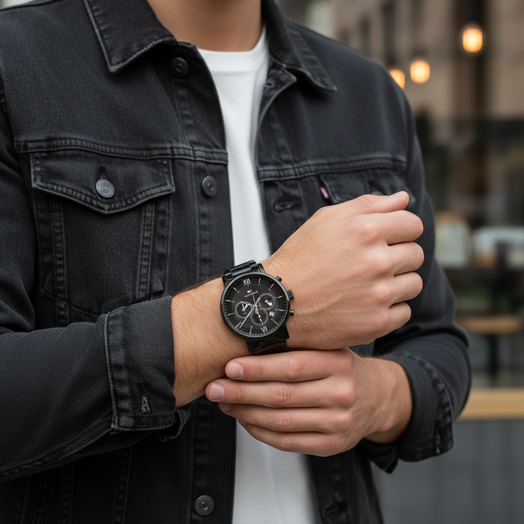 Tommy Hilfiger Evan 1710410 All-Black Roman Dial Men's Watch