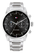 Tommy Hilfiger Daniel 1710419 Silver Steel Case Black Dial Men's Watch
